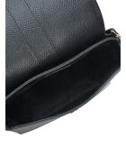 SS26 AL TSBV 24 zwarte leren schoudertas -40x29x13 cm