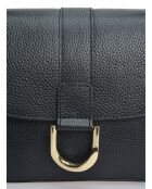 SS26 AL TSBV 24 zwarte leren schoudertas -40x29x13 cm