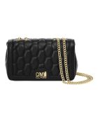 Sac bandoulière avec chaîne CCHB0195 noir - 22x14x7 cm