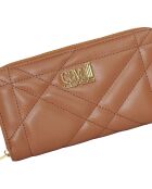 Portefeuille avec fermeture éclair CCSW0193 marron - 19x10.2x2 cm