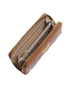 Portefeuille avec fermeture éclair CCSW0193 marron - 19x10.2x2 cm