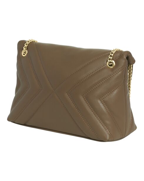 Sac bandoulière avec chaîne CCHB0196 taupe - 27.5x18.5x11 cm