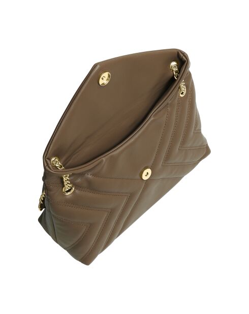 Sac bandoulière avec chaîne CCHB0196 taupe - 27.5x18.5x11 cm
