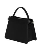 Sac à main avec fermeture rotative noir - 23,5x17,5x12 cm