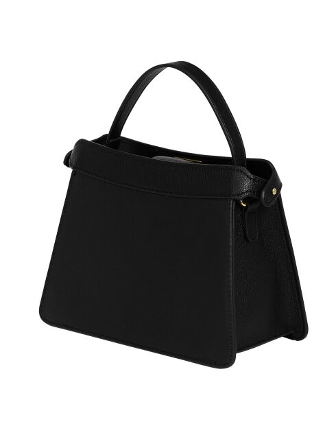 Sac à main avec fermeture rotative noir - 23,5x17,5x12 cm