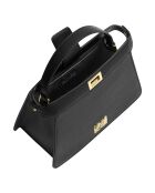 Sac à main avec fermeture rotative noir - 23,5x17,5x12 cm
