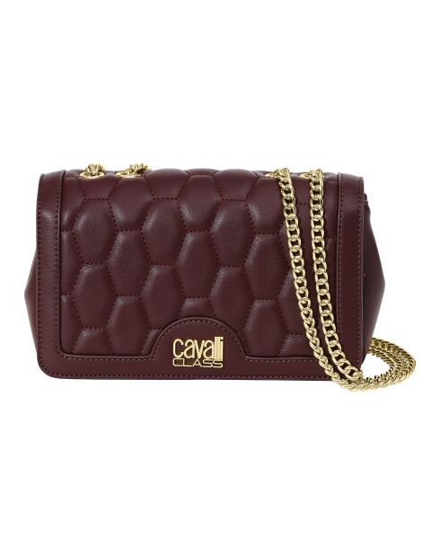 Sac bandoulière avec chaîne CCHB0195 bordeaux - 22x14x7 cm
