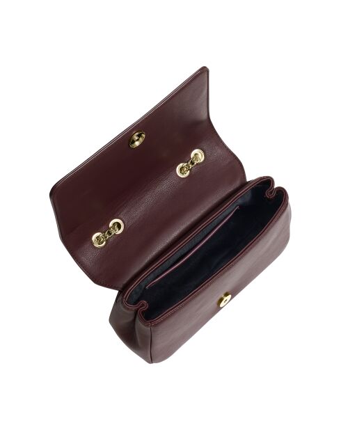 Sac bandoulière avec chaîne CCHB0195 bordeaux - 22x14x7 cm