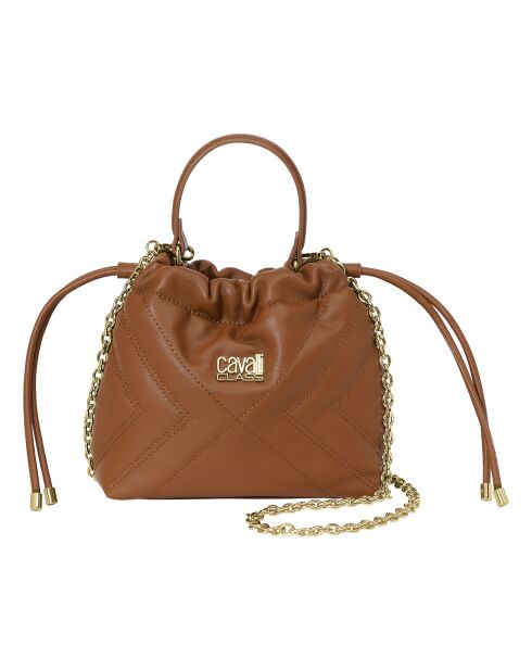 Sac seau avec chaîne CCHB0203 marron - 19.5x19.5x7 cm