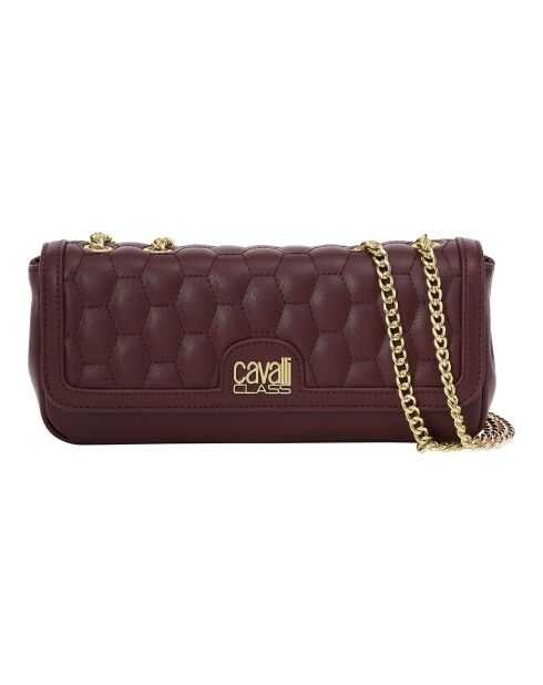 Sac bandoulière avec chaîne CCHB0248 bordeaux - 26x12x6 cm
