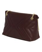 Sac porté épaule avec chaîne CCHB0196 bordeaux - 27.5x18.5x11 cm