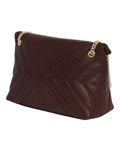 Sac porté épaule avec chaîne CCHB0196 bordeaux - 27.5x18.5x11 cm