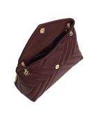 Sac porté épaule avec chaîne CCHB0196 bordeaux - 27.5x18.5x11 cm