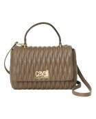Sac à main matelassé CCHB0194 taupe - 24.5x17x7.5 cm
