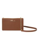 Mini sac bandoulière avec chaîne marron - 19x10.5x3 cm