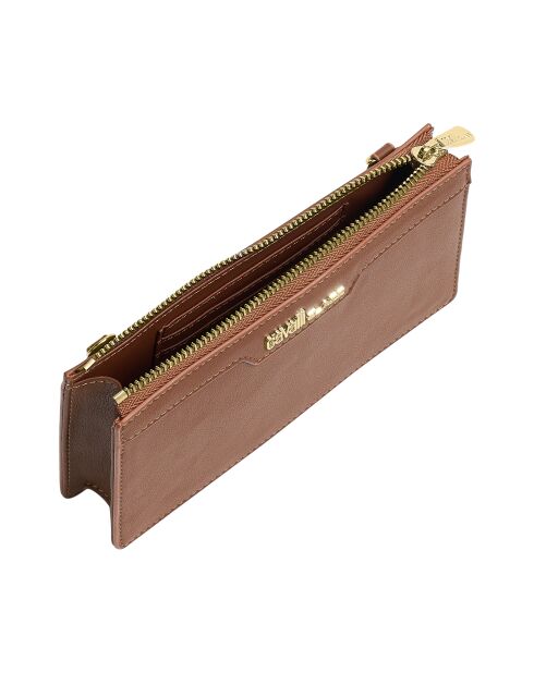 Mini sac bandoulière avec chaîne marron - 19x10.5x3 cm