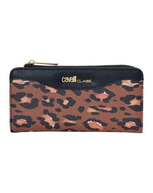 Grand portefeuille avec porte-monnaie CCSW0192 noir léopard - 19x9.5x2.5 cm