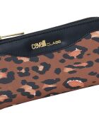 Grand portefeuille avec porte-monnaie CCSW0192 noir léopard - 19x9.5x2.5 cm