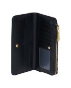 Grand portefeuille avec porte-monnaie CCSW0192 noir léopard - 19x9.5x2.5 cm