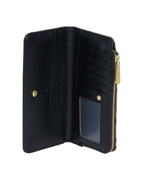 Grand portefeuille avec porte-monnaie CCSW0192 noir léopard - 19x9.5x2.5 cm