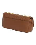 Sac bandoulière avec chaîne CCHB0248 marron - 26x12x6 cm