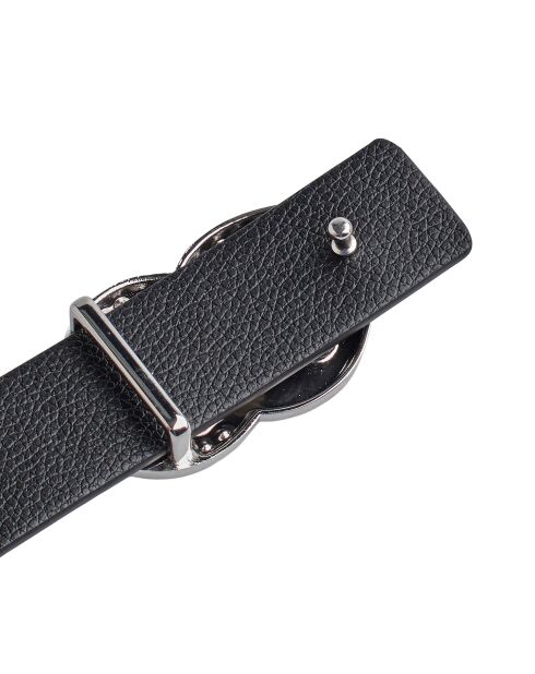 Ceinture réversible avec boucle amovible CCBT0021 noire à motifs