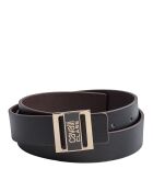 Ceinture réversible avec boucle amovible CCBT0021 noire à motifs