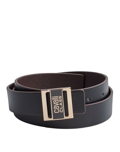 Ceinture réversible avec boucle amovible CCBT0021 noire à motifs