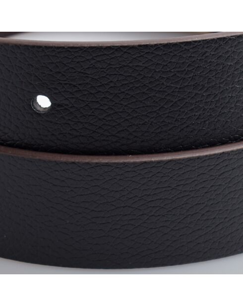 Ceinture réversible avec boucle amovible CCBT0021 noire à motifs