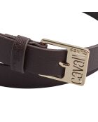 Ceinture avec boucle carrée CCBT00272 chocolat