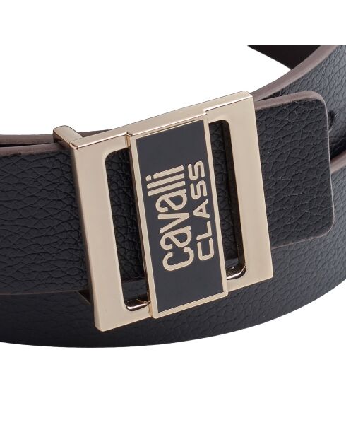Ceinture réversible avec boucle amovible CCBT00261 noire/ marron foncé