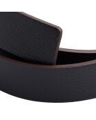 Ceinture réversible avec boucle amovible CCBT00261 noire/ marron foncé