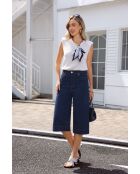 Pantaloni Olivierra in cotone blu grezzo