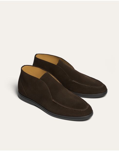 Boots en daim Morgan marron