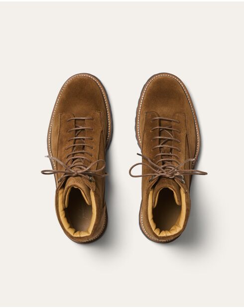 Boots en daim Vale beige foncé