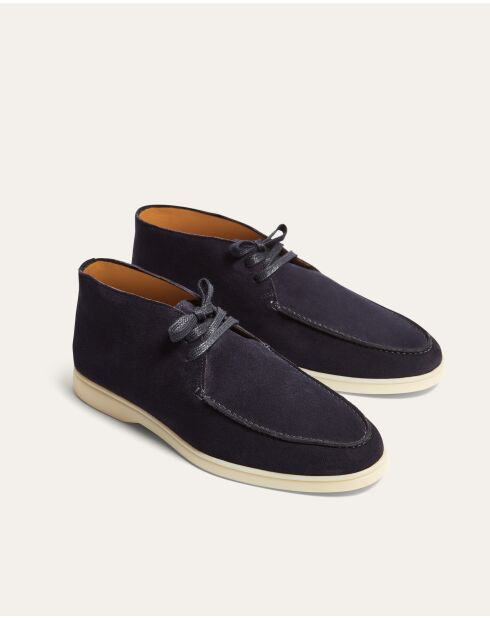 Boots desert Matteo en daim bleu marine