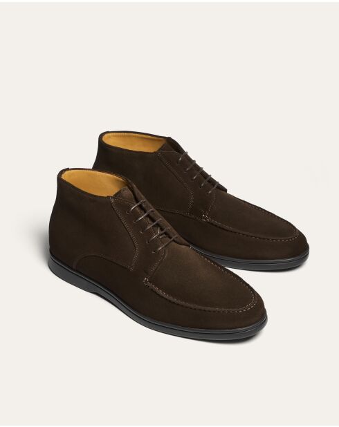 Boots en daim Spencer marron