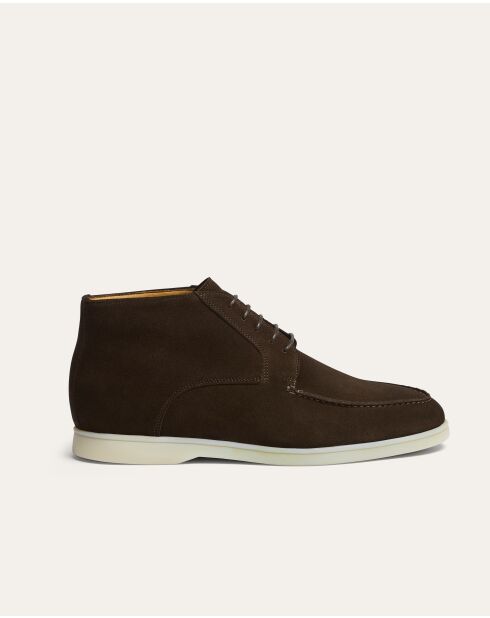 Boots en daim Spencer marron/ivoire
