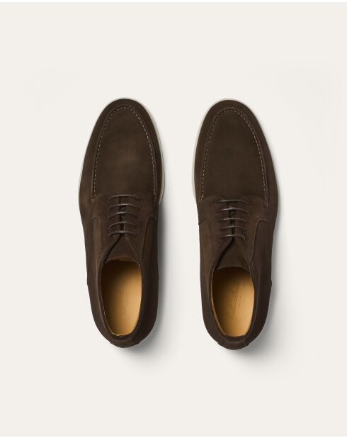 Boots en daim Spencer marron/ivoire