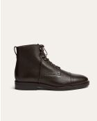 Boots Sinclair en cuir marron