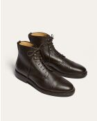 Boots Sinclair en cuir marron