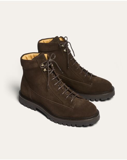 Boots en daim Vale marron