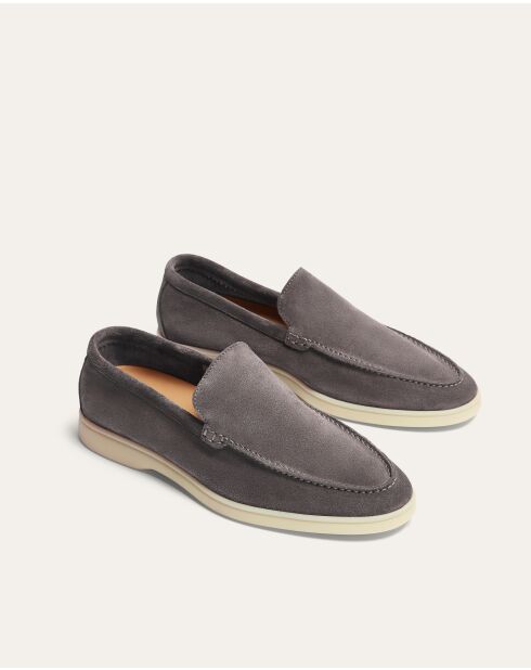 Mocassins Xander en daim gris