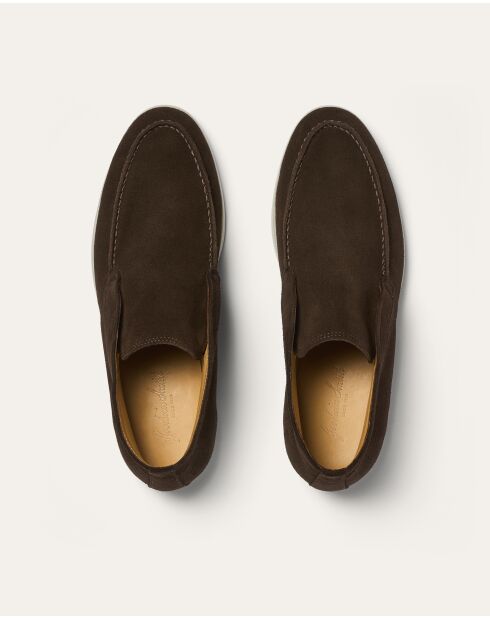 Boots en daim Morgan marron/ivoire