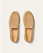 Mocassins James en daim beige foncé