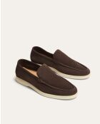 Mocassins Xander en daim marron