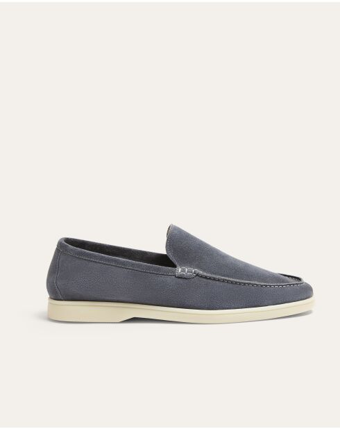 Mocassins Xander en daim bleu clair