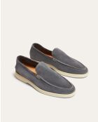 Mocassins Xander en daim bleu clair