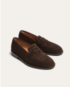 Mocassins Louis en daim marron