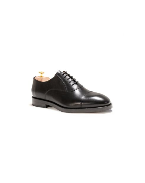 Derbies Christian en cuir noirs